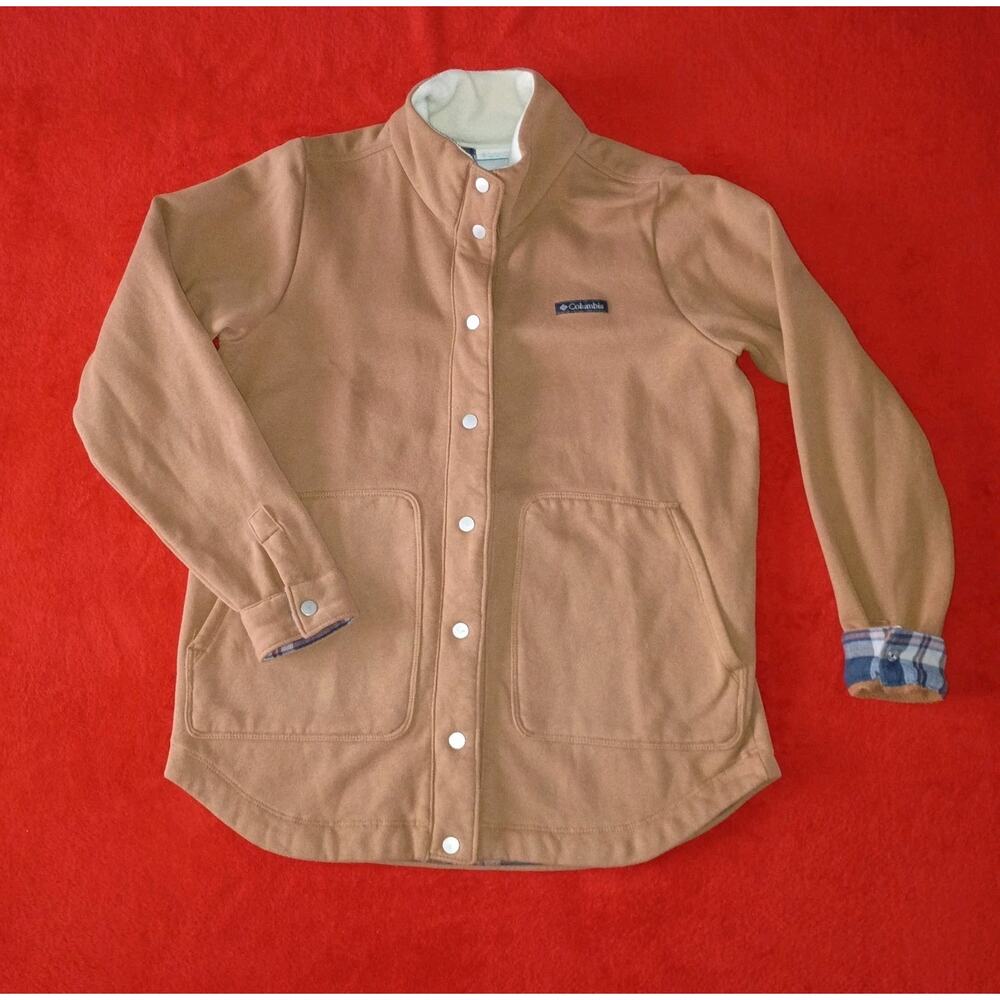 Columbia Hart Mountain Shirt Jacket Shacket Women L Gorpcore Light Academia